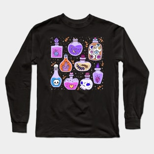 Magical fantasy potions bottles esoteric witchy iteams Long Sleeve T-Shirt